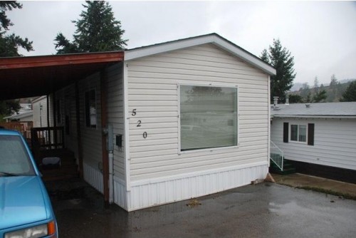 Manufactured home for sale at 520 Guildford Court in Vernon, BC, on private land near Kal beach. Call John Deak to view.