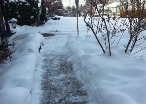 Keep those driveways and walkways clear of snow and ice to help sell your house!
