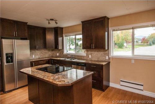 Updated kitchen at 3609 39 Avenue, listed for sale by John Deak of Royal LaPage.