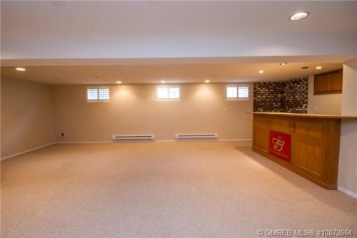 Rec room with bar at 3609 39 Avenue, listed for sale by John Deak of Royal LaPage.