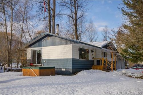 Includes hot tub, RV Parking and stream, 2176 Quesnel Road Lumby BC listed by John Deak of Royal LaPage.