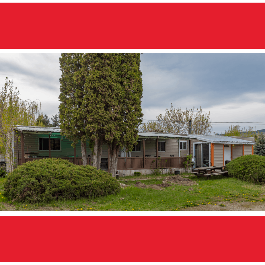 12 Pemberton Road, Lumby BC Whitevale home for sale has 2 bedrooms and a den on a half acre. There's lots of room for parking, new well pump and a workshop area in the mudroom.