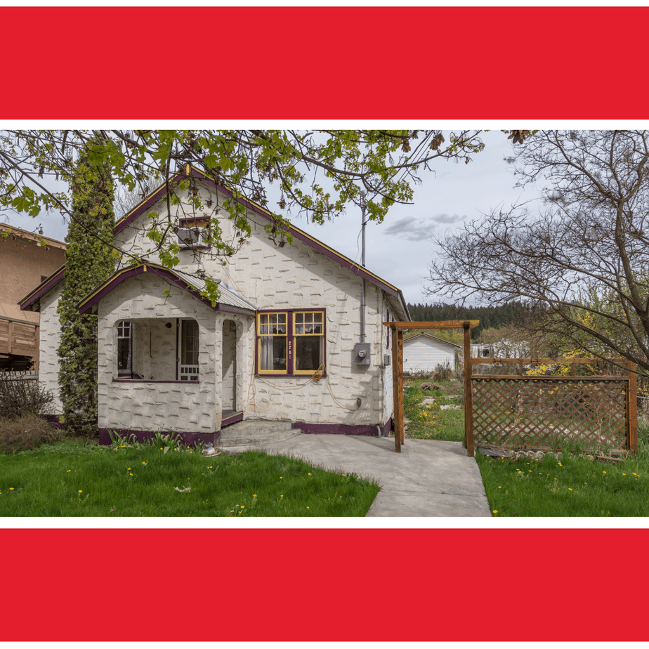 2281 Shuswap Avenue, Lumby BC 2-3 bedroom home for sale in central Lumby. Features large upstairs loft room, back alley access, single detached wired garage and RV parking.