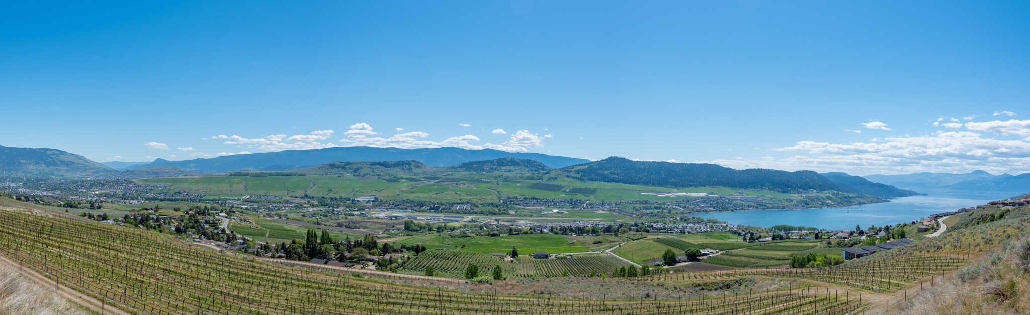 From Unit #26 at The Vines the spectacular view includes Okanagan Lake, mountiain, valley, and the City of Vernon.